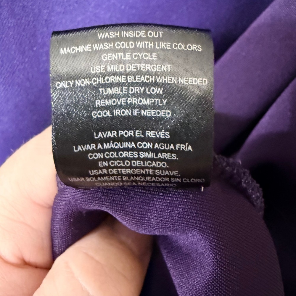 32 Degrees Ladies Fleece Tech Hoody Purple Full Zip Jacket 2X - Picture 6 of 8